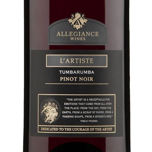 Allegiance Wines LArtiste Pinot Noir NV low res