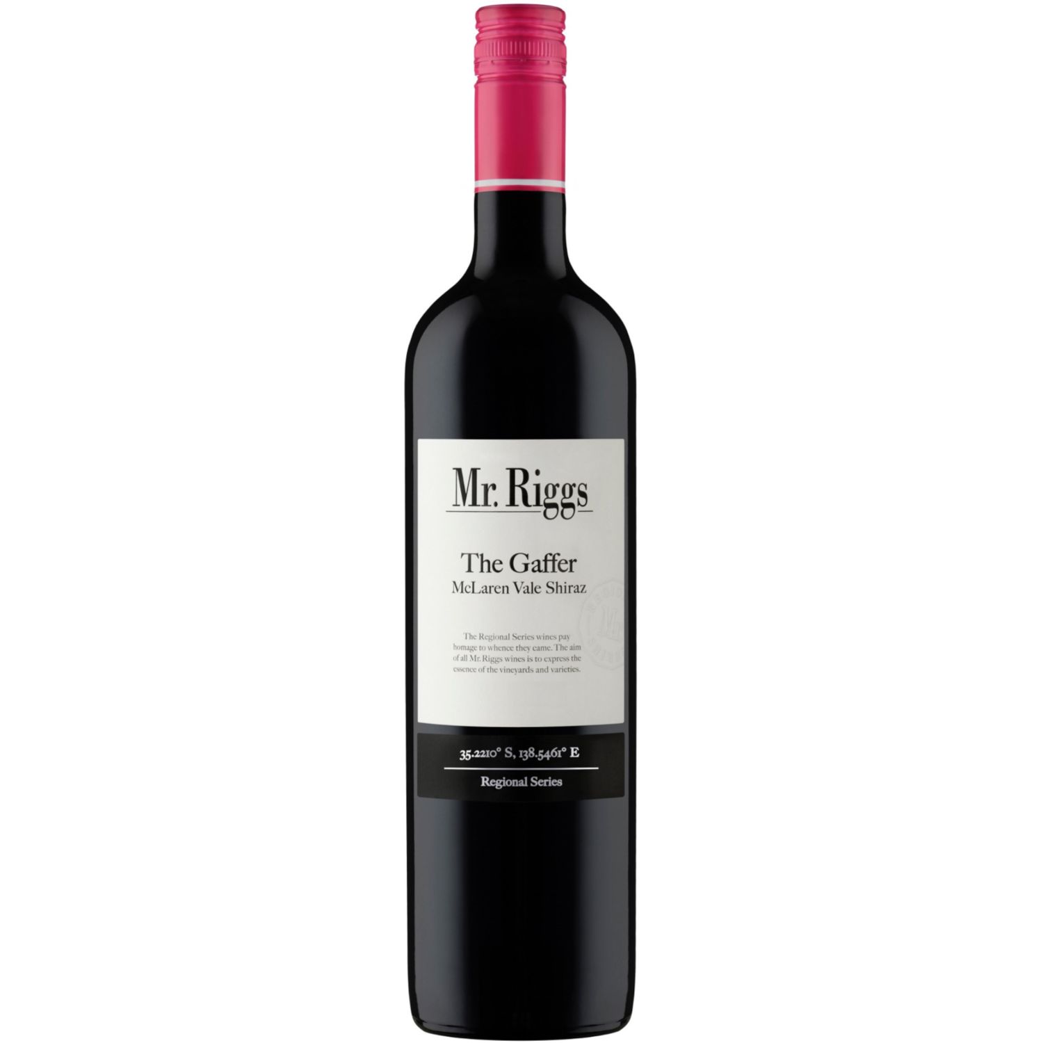 Mr Riggs The Gaffer Shiraz Bottle Shot NV