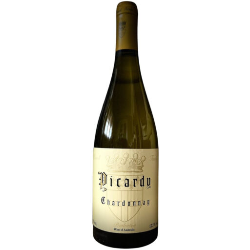 Picardy Chardonnay Bottle Shot Blank White Background Generic Vintage Bottle Shot