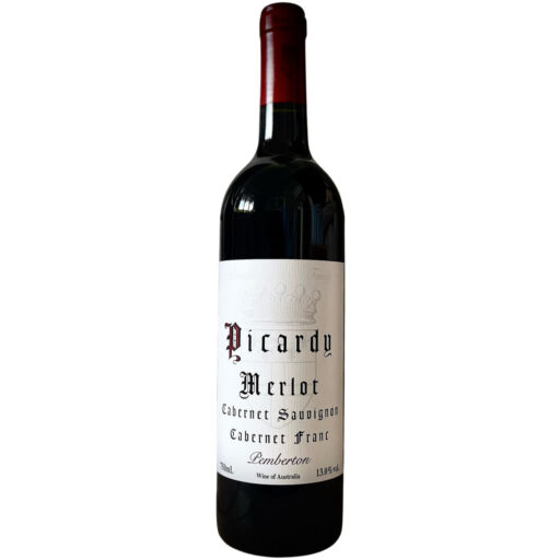Picardy Merlot Bottle Shot Blank White Background Generic Vintage Bottle Shot